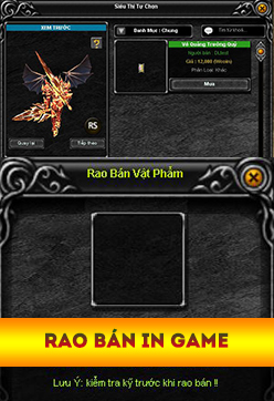 TEST:13h30 - 10/10 - OPEN:13h30 - 12/10. sử dụng phiên bản Mu Online Season 6